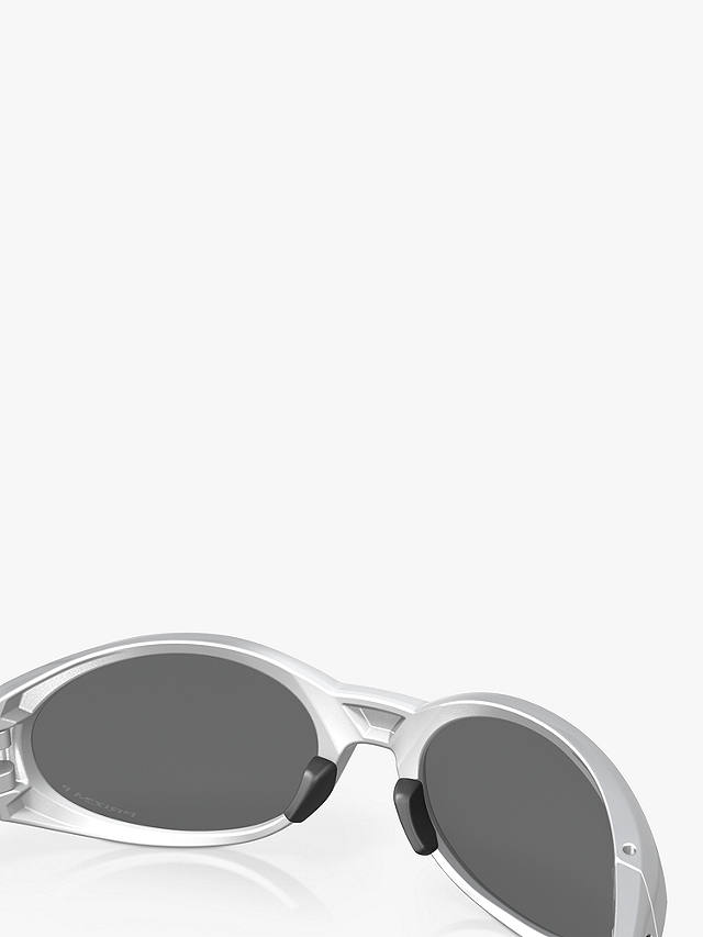 Oakley OO9438 Men's Eyejacket Redux Polarised Oval Sunglasses, Silver/Black