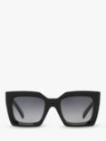 Celine CL000245 Women's Rectnagular Sunglasses, Black