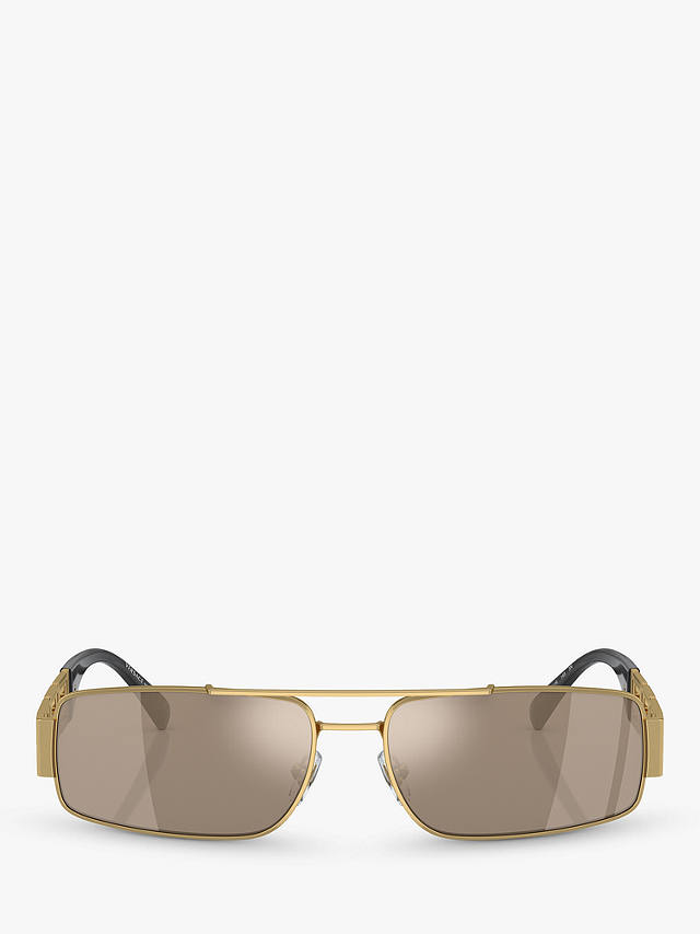 Versace VE2257 Men's Rectangular Sunglasses, Gold