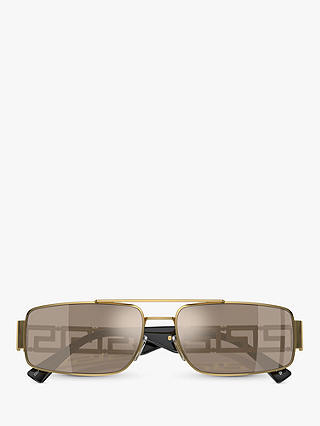 Versace VE2257 Men's Rectangular Sunglasses, Gold