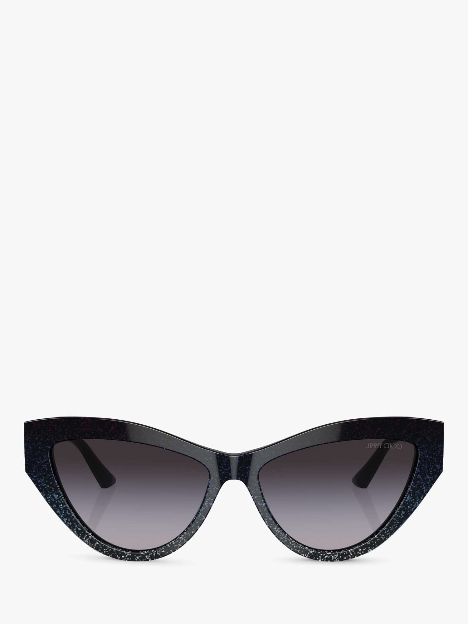 Buy Jimmy Choo JC5004 Women's Cat's Eye Sunglasses, Black Glitter/Blue Online at johnlewis.com