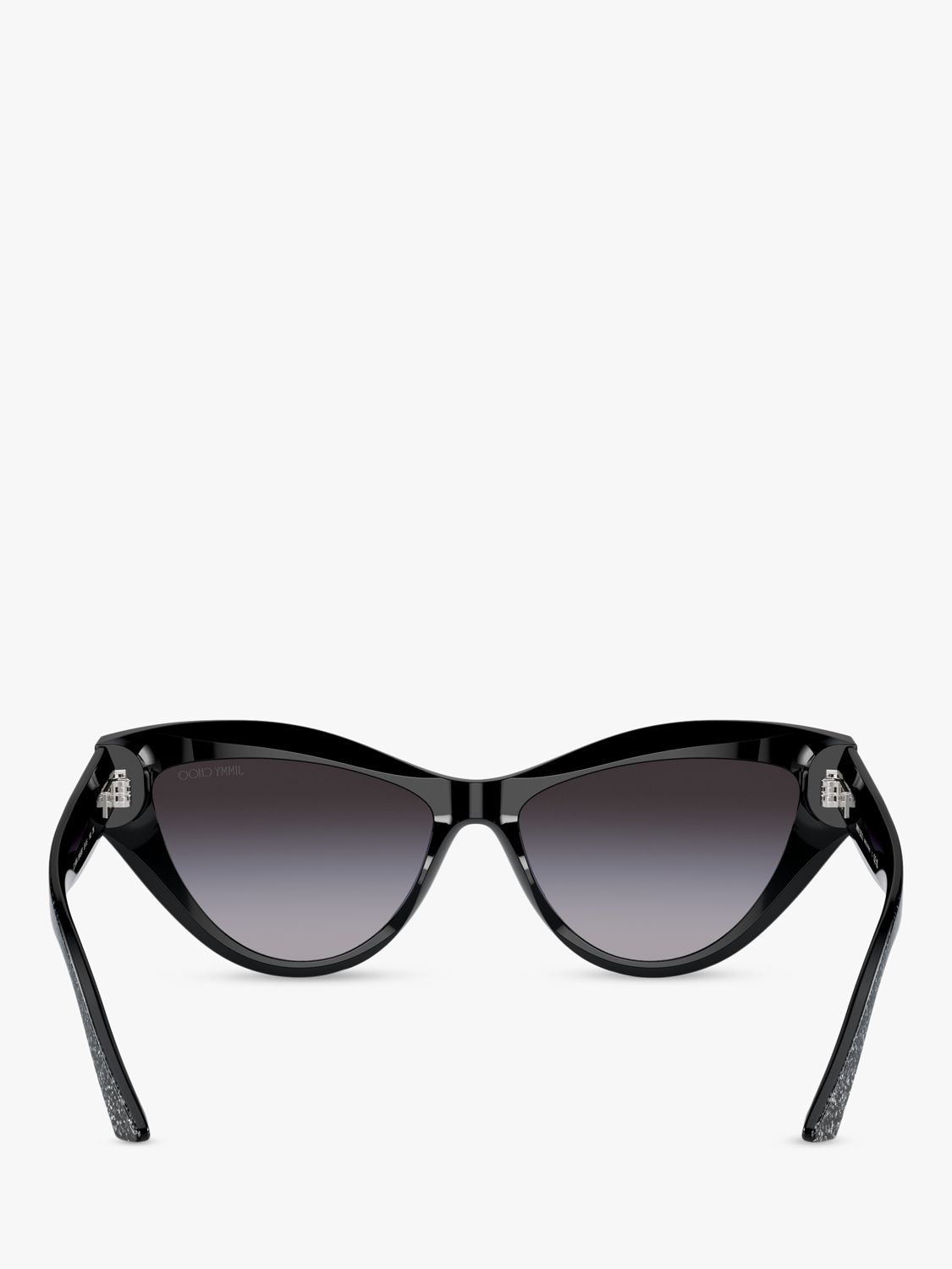 Buy Jimmy Choo JC5004 Women's Cat's Eye Sunglasses, Black Glitter/Blue Online at johnlewis.com