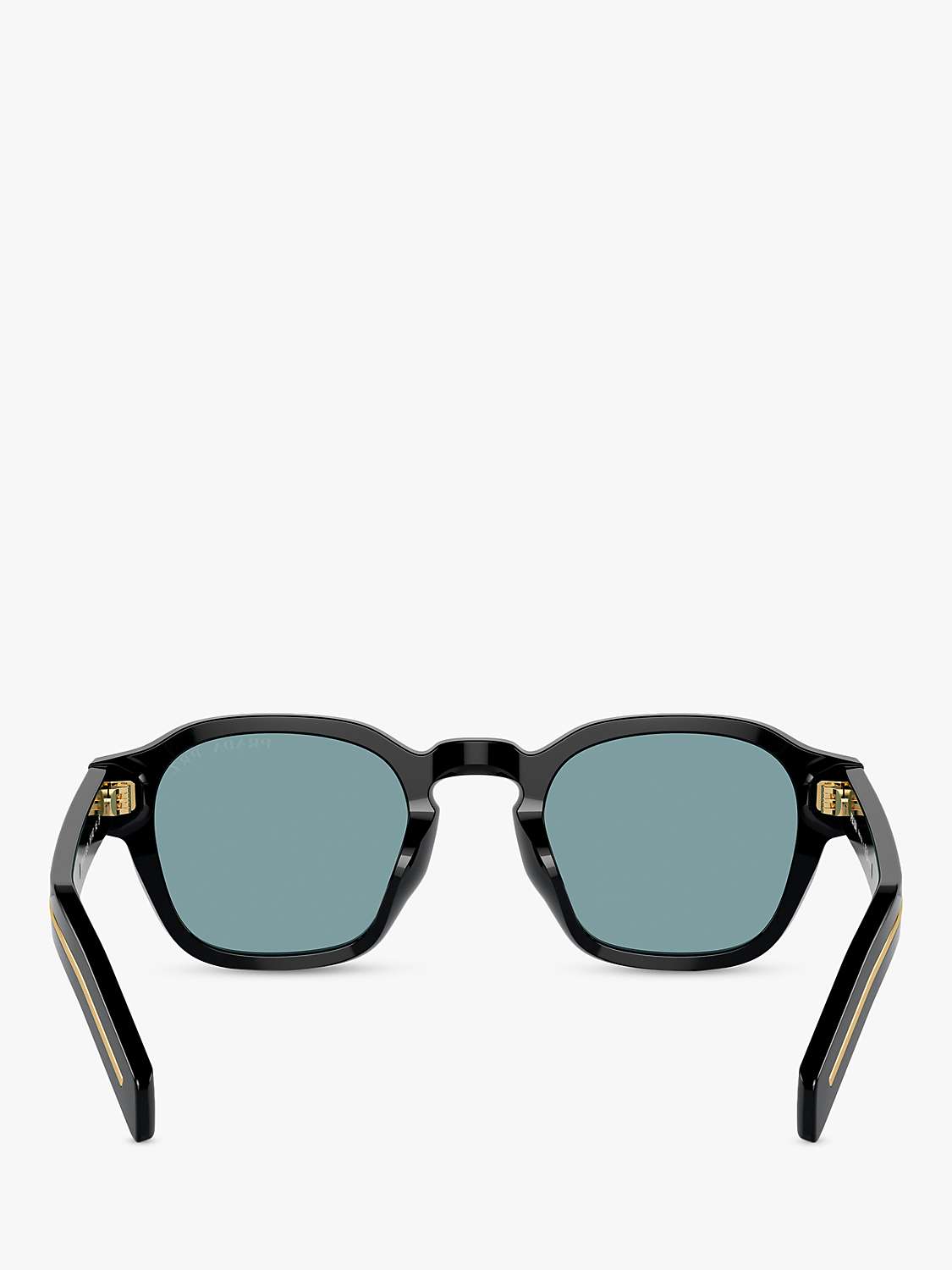 Buy Prada PR A16S Men's Rectangular Sunglasses, Black Online at johnlewis.com