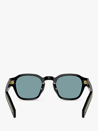 Prada PR A16S Men's Rectangular Sunglasses, Black