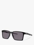 Oakley OO9483 Unisex Exchange Polarised Square Sunglasses, Satin Black/Grey