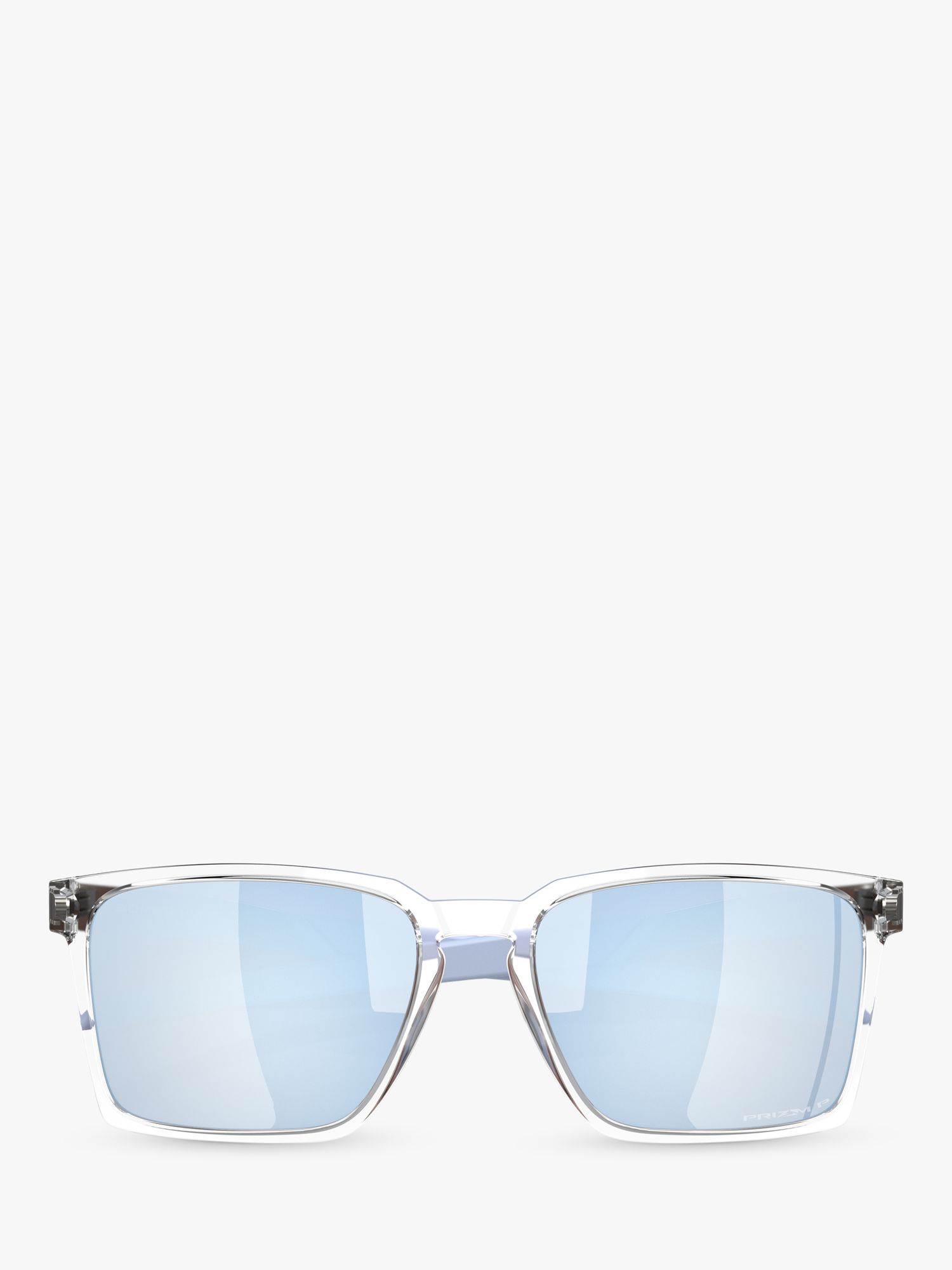 Oakley OO9483 Polarised Rectangular Sunglasses, Polished Clear