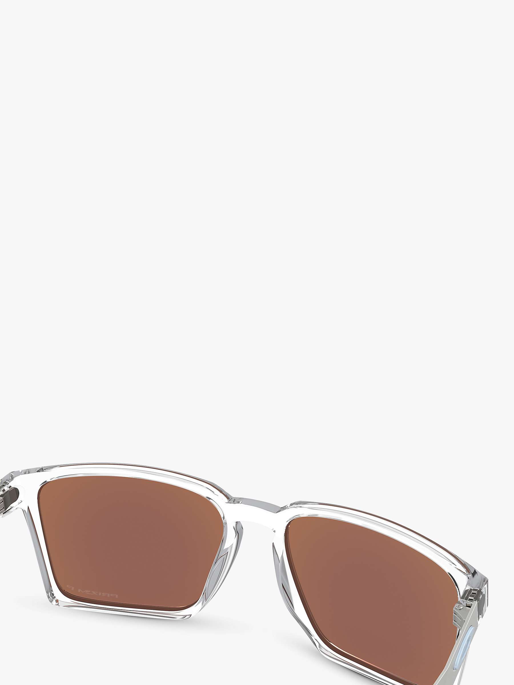 Buy Oakley OO9483 Polarised Rectangular Sunglasses, Polished Clear Online at johnlewis.com