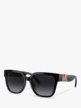 Michael Kors MK2170U Women's Karlie Pillow Sunglasses, Black/Grey Gradient