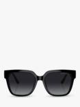 Michael Kors MK2170U Women's Karlie Pillow Sunglasses, Black/Grey Gradient