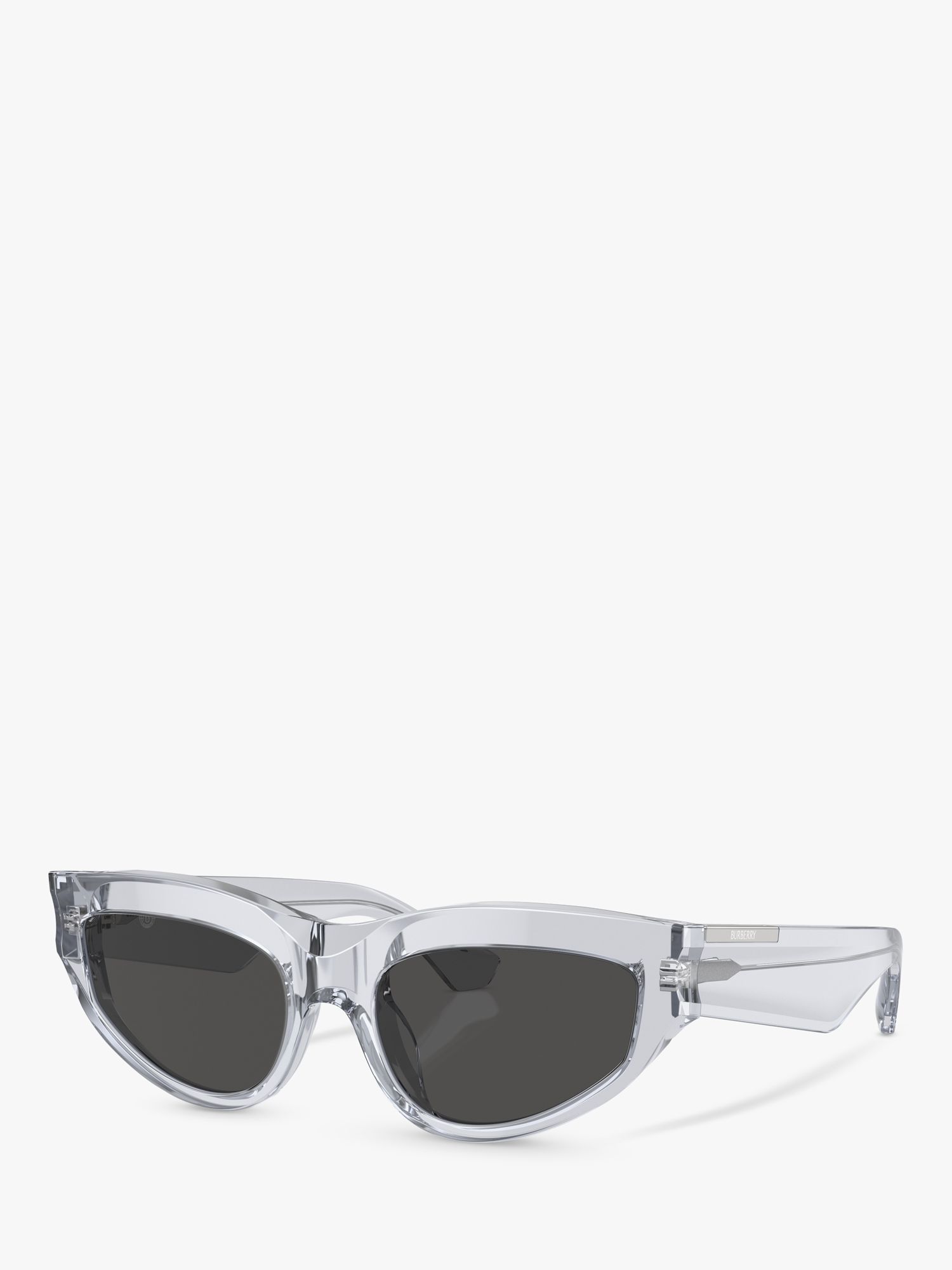 Burberry BE4425U Women's Cat's Eye Sunglasses, Clear/Grey