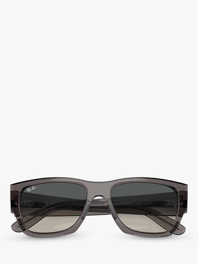 Ray-Ban RB0947S Unisex Rectangular Sunglasses, Opal Dark Grey/Grey Gradient