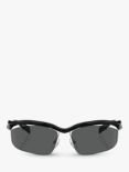 Prada 0PR A25S Women's Irregular Sunglasses, Black
