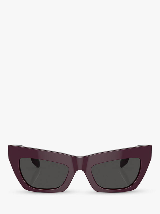 Burberry BE4405 Women's Cat's Eye Sunglasses, Bordeaux/Grey