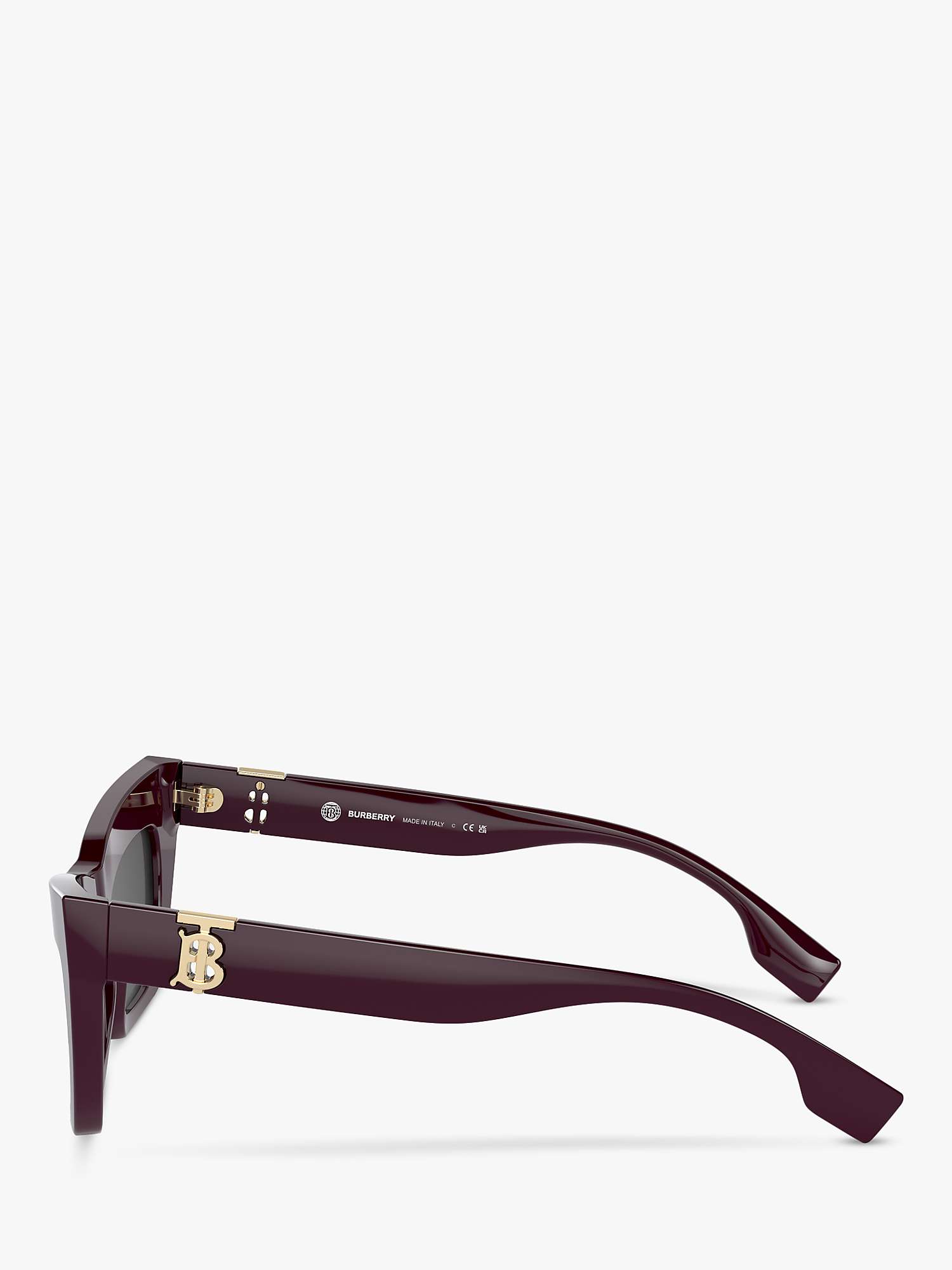 Buy Burberry BE4405 Women's Cat's Eye Sunglasses, Bordeaux/Grey Online at johnlewis.com