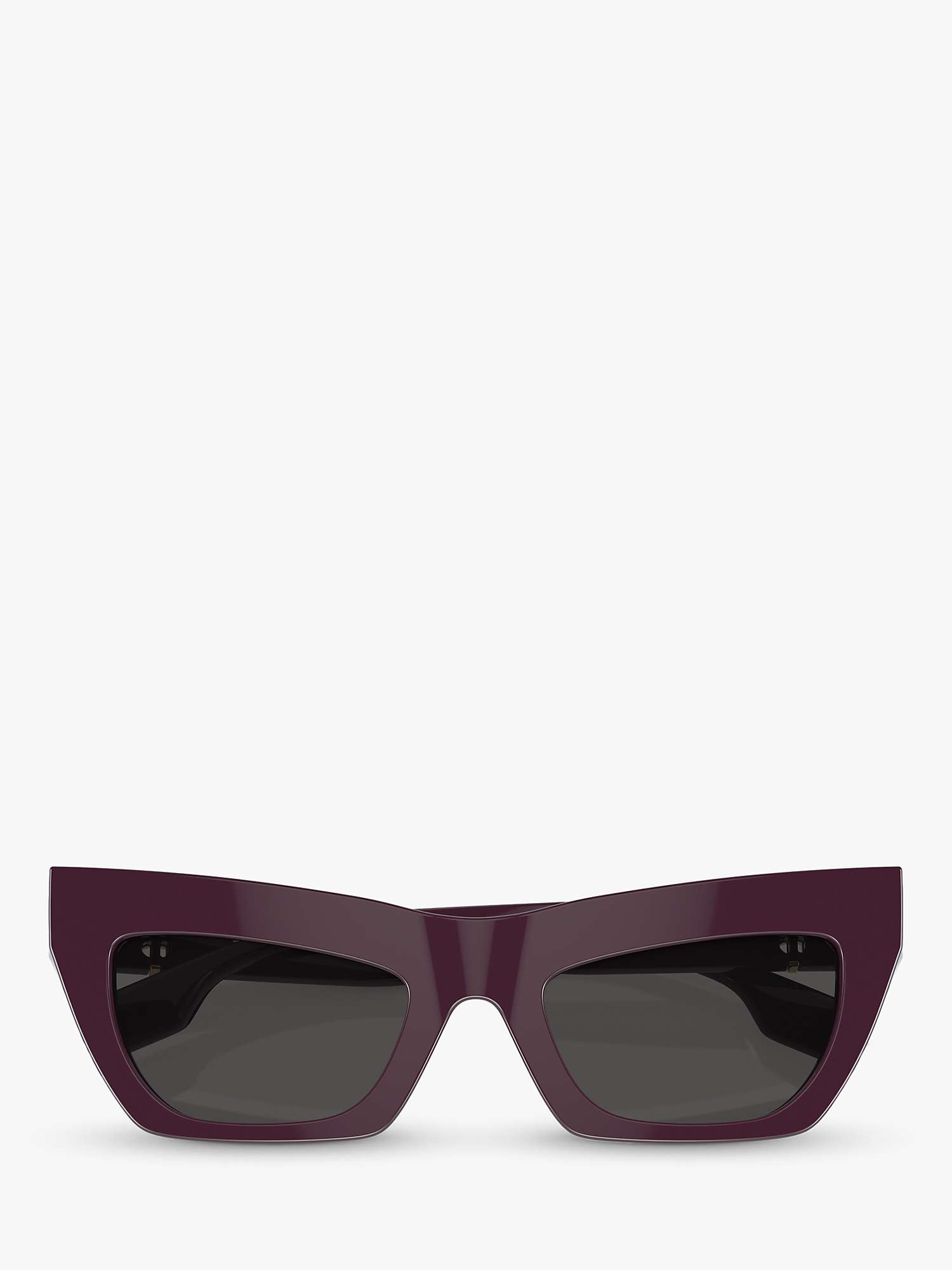 Buy Burberry BE4405 Women's Cat's Eye Sunglasses, Bordeaux/Grey Online at johnlewis.com