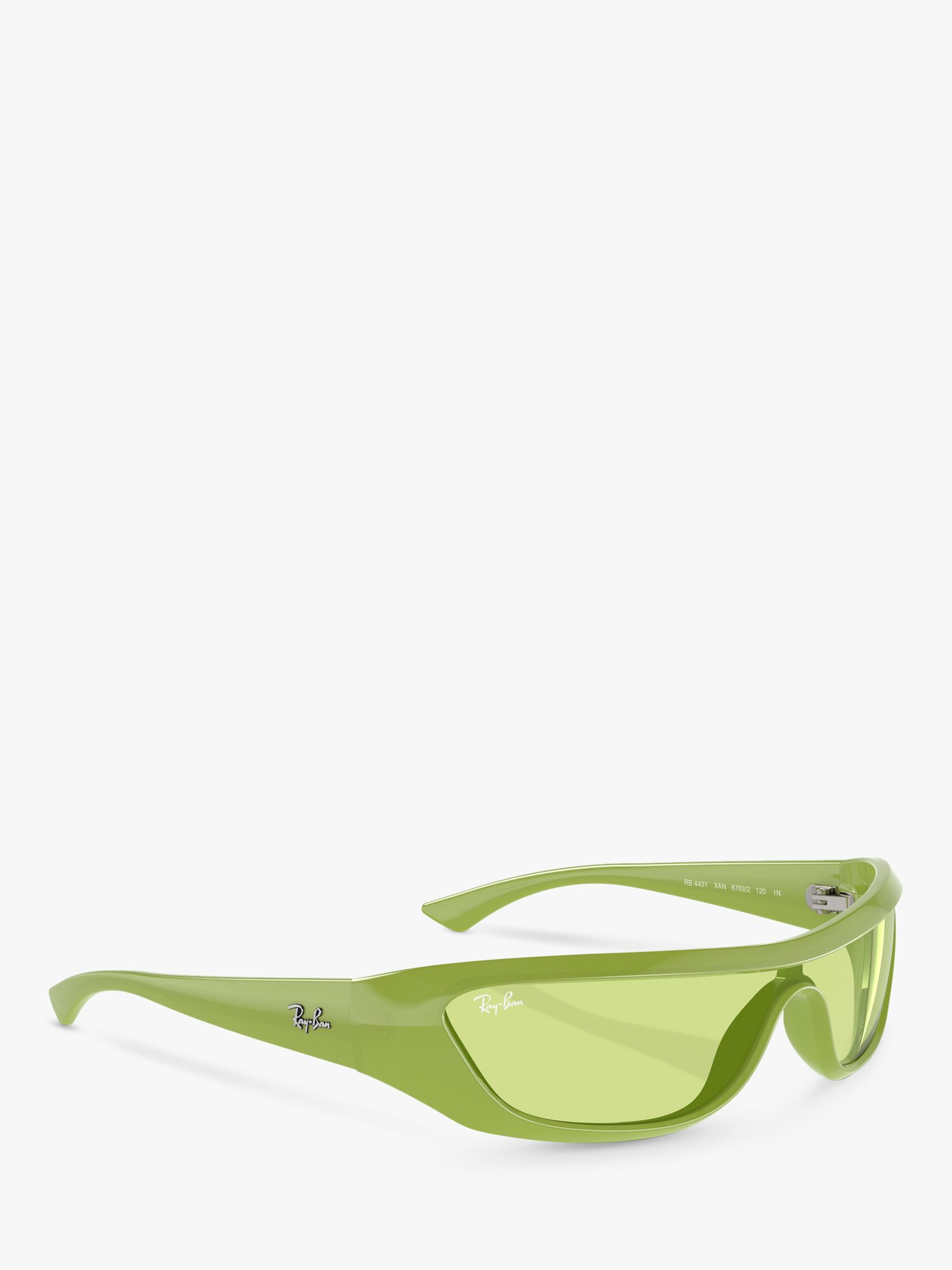 Buy Ray-Ban RB4431 Unisex Xan Wrap Sunglasses, Apple Green Online at johnlewis.com