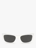 Prada PRA14S Women's Wrap Sunglasses, White