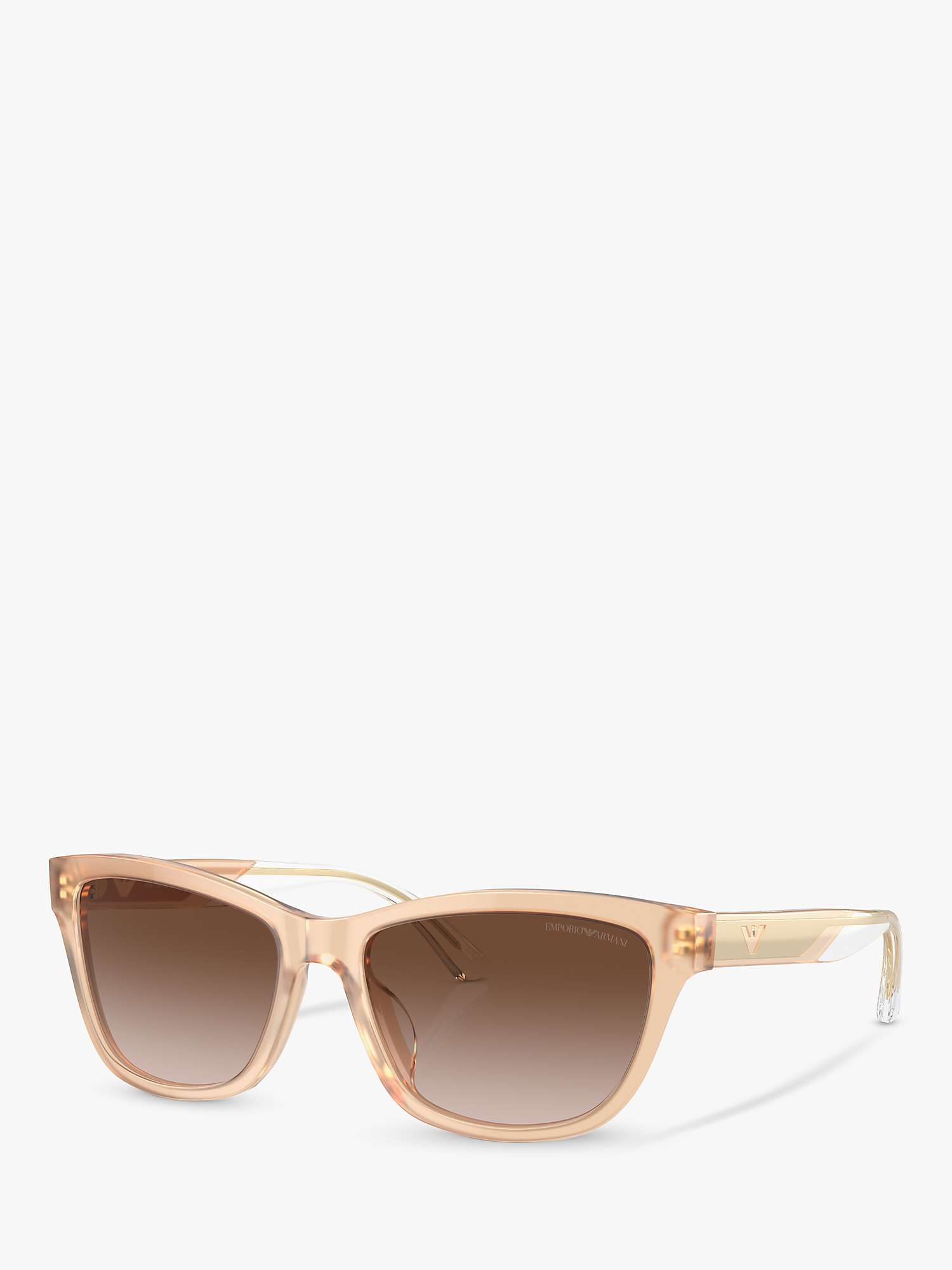 Buy Emporio Armani EA4227U Women's Square Sunglasses, Opaline Tundra/Brown Gradient Online at johnlewis.com
