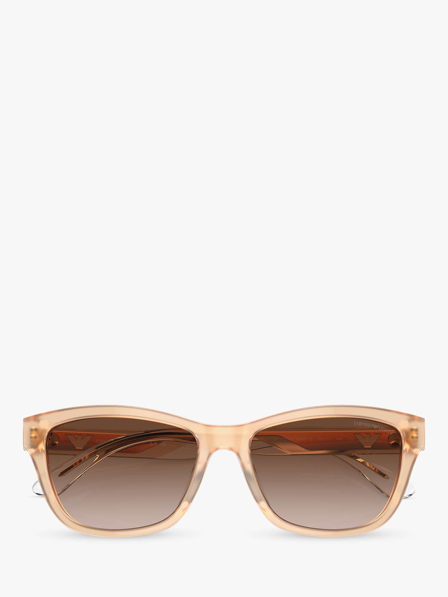 Buy Emporio Armani EA4227U Women's Square Sunglasses, Opaline Tundra/Brown Gradient Online at johnlewis.com