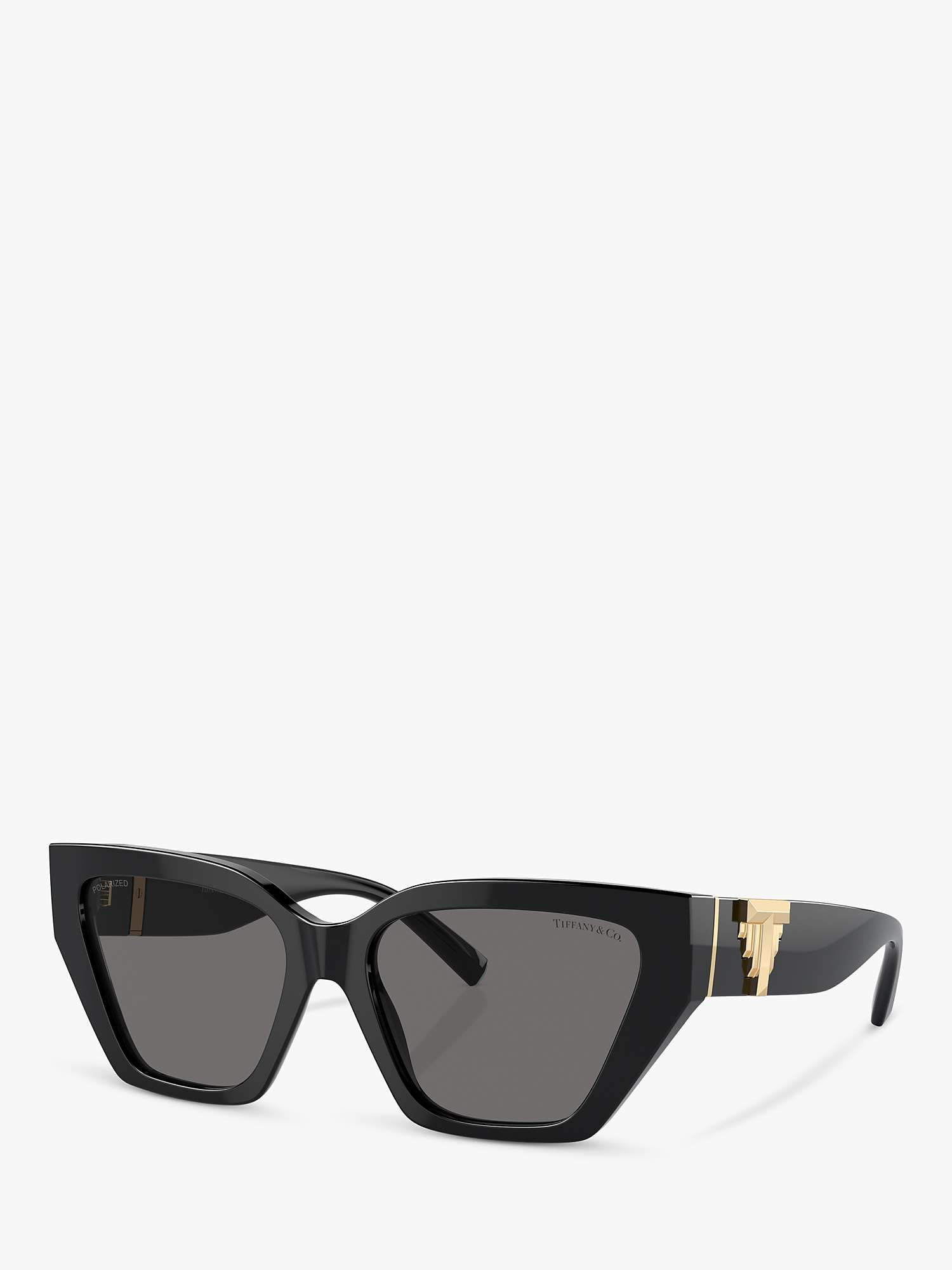 Buy Tiffany & Co TF4218 Women's Squared Cat Eye Sunglasses, Black Online at johnlewis.com