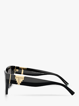 Tiffany & Co TF4218 Women's Squared Cat Eye Sunglasses, Black