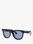 Ray-Ban RBR0502S Unisex Rectangular Sunglasses, Black