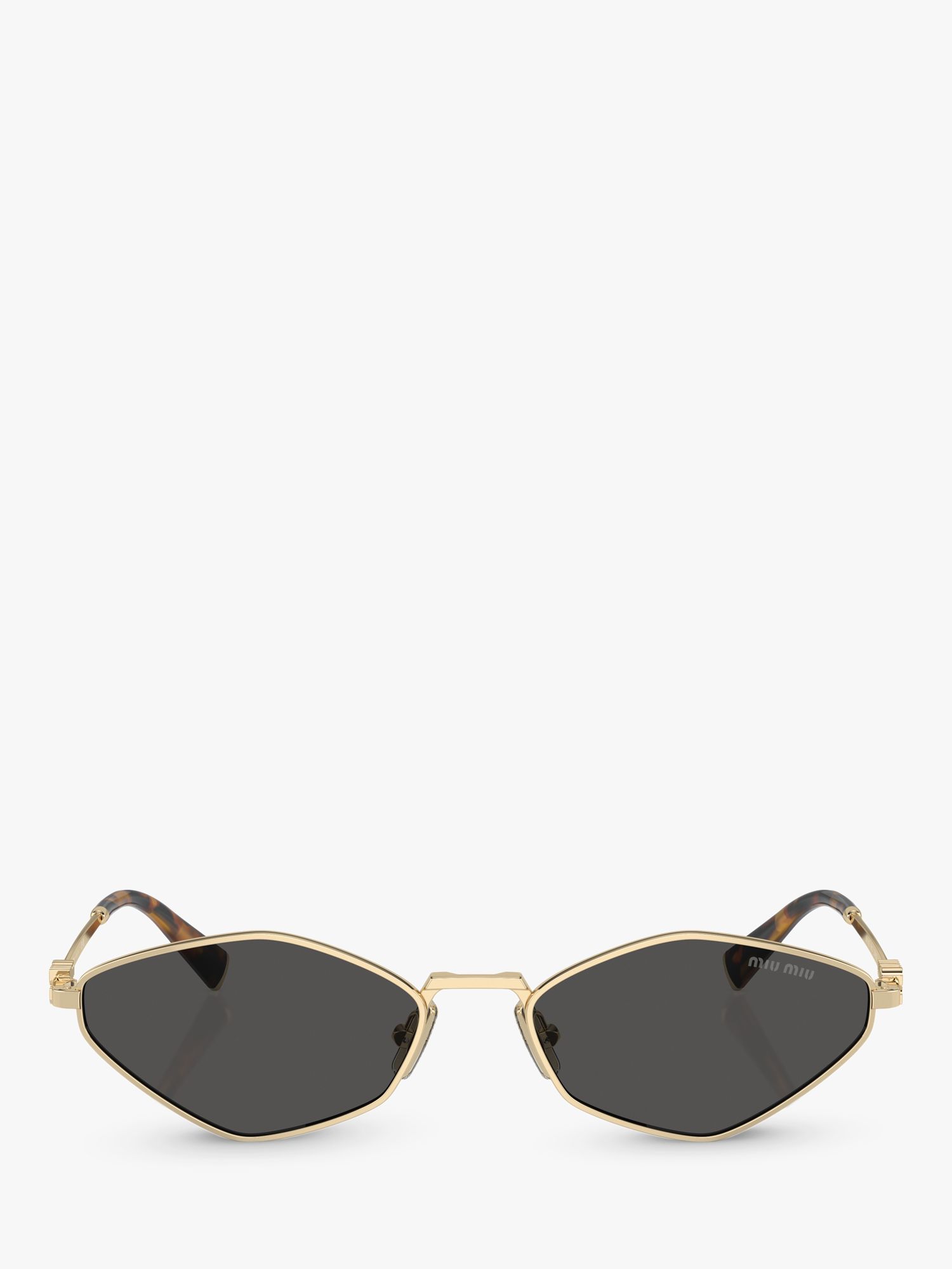 Miu Miu MU56ZS Women's Irregular Sunglasses, Gold