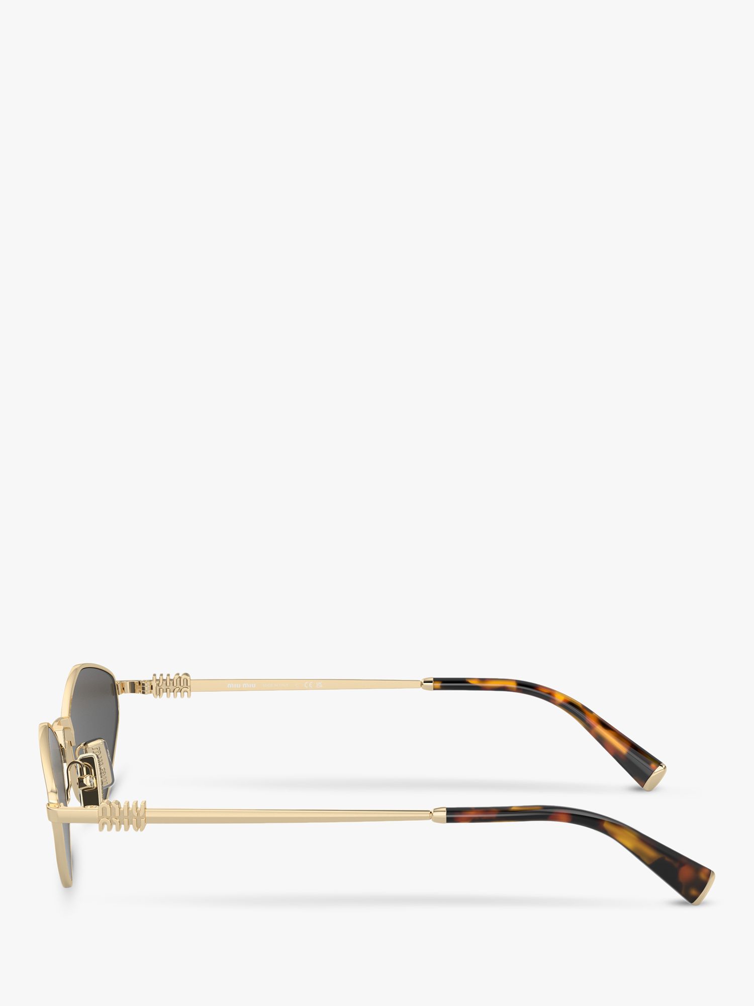 Miu Miu MU56ZS Women's Irregular Sunglasses, Gold