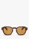 Prada PRA16S Men's Square Sunglasses, Magma Tortoise