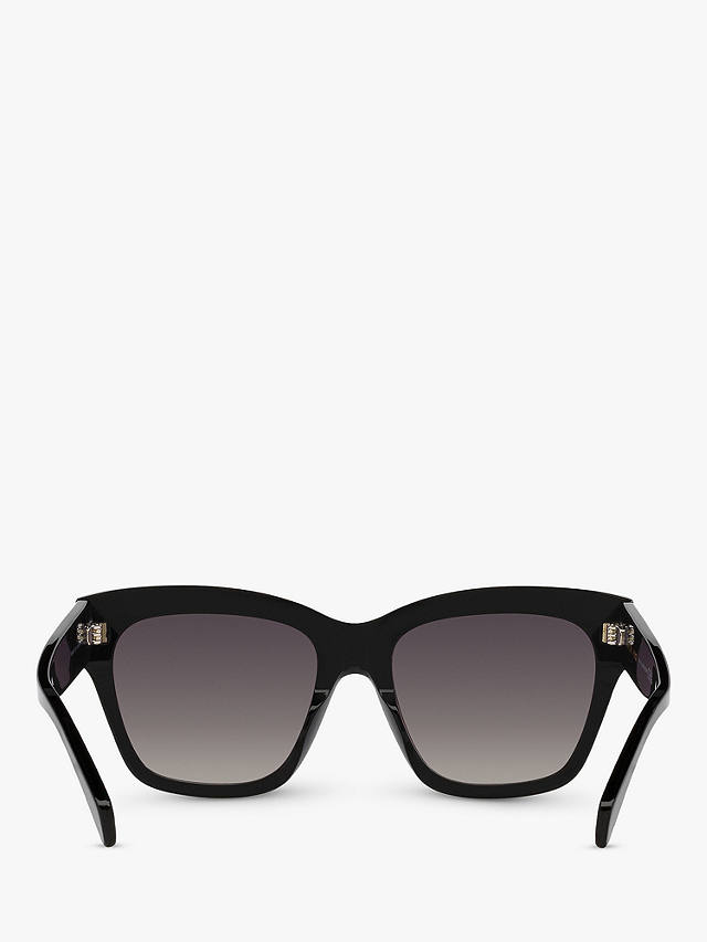 Celine CL40253I Women's Cat's Eye Sunglasses, Black/Grey Gradient