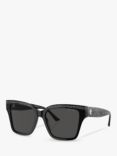 Jimmy Choo 0JC5003 Women's Cat's Eye Sunglasses, Black/Silver