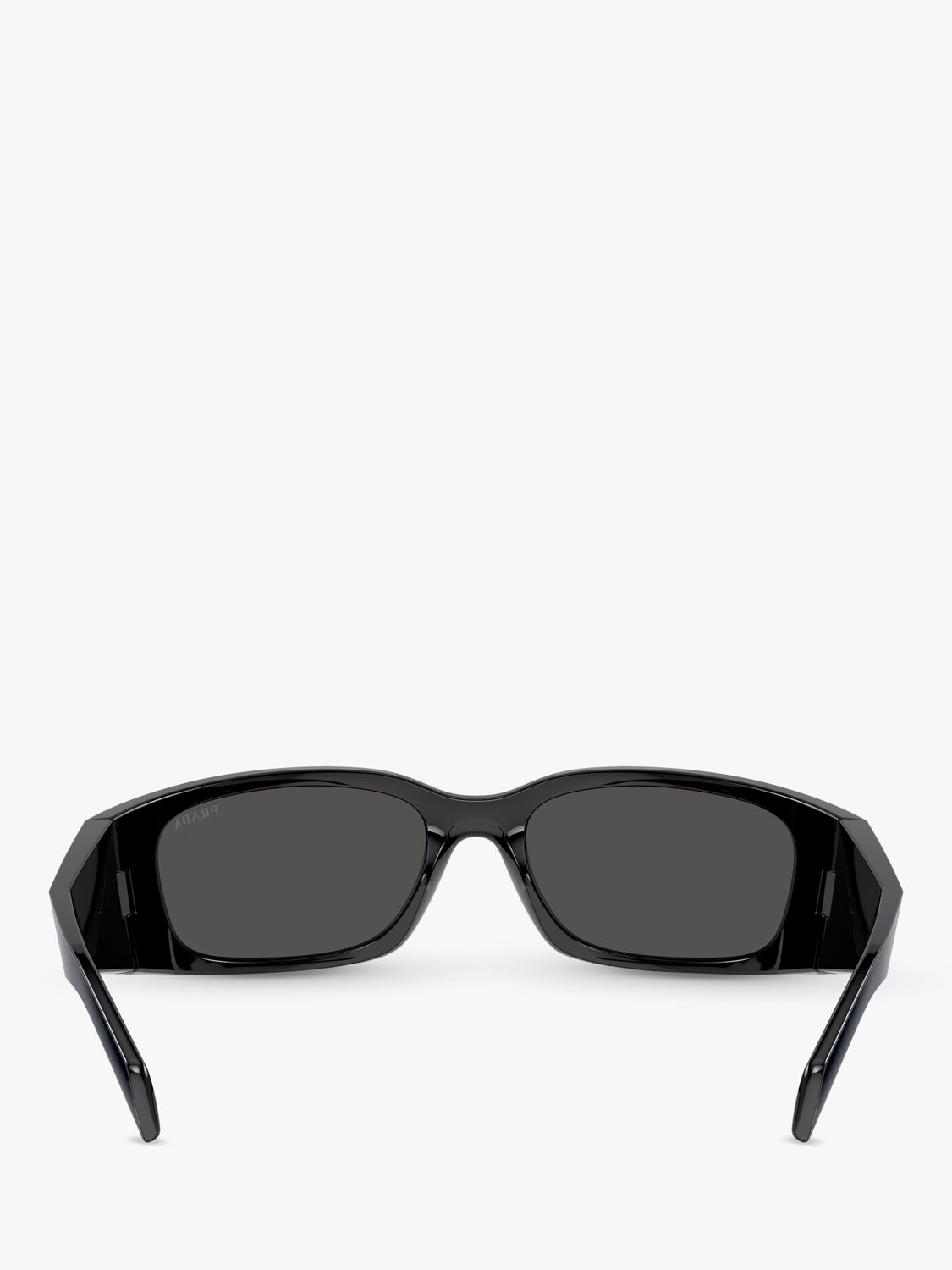 Prada PR A14S Women's Wrap Sunglasses, Black/Grey at John Lewis & Partners