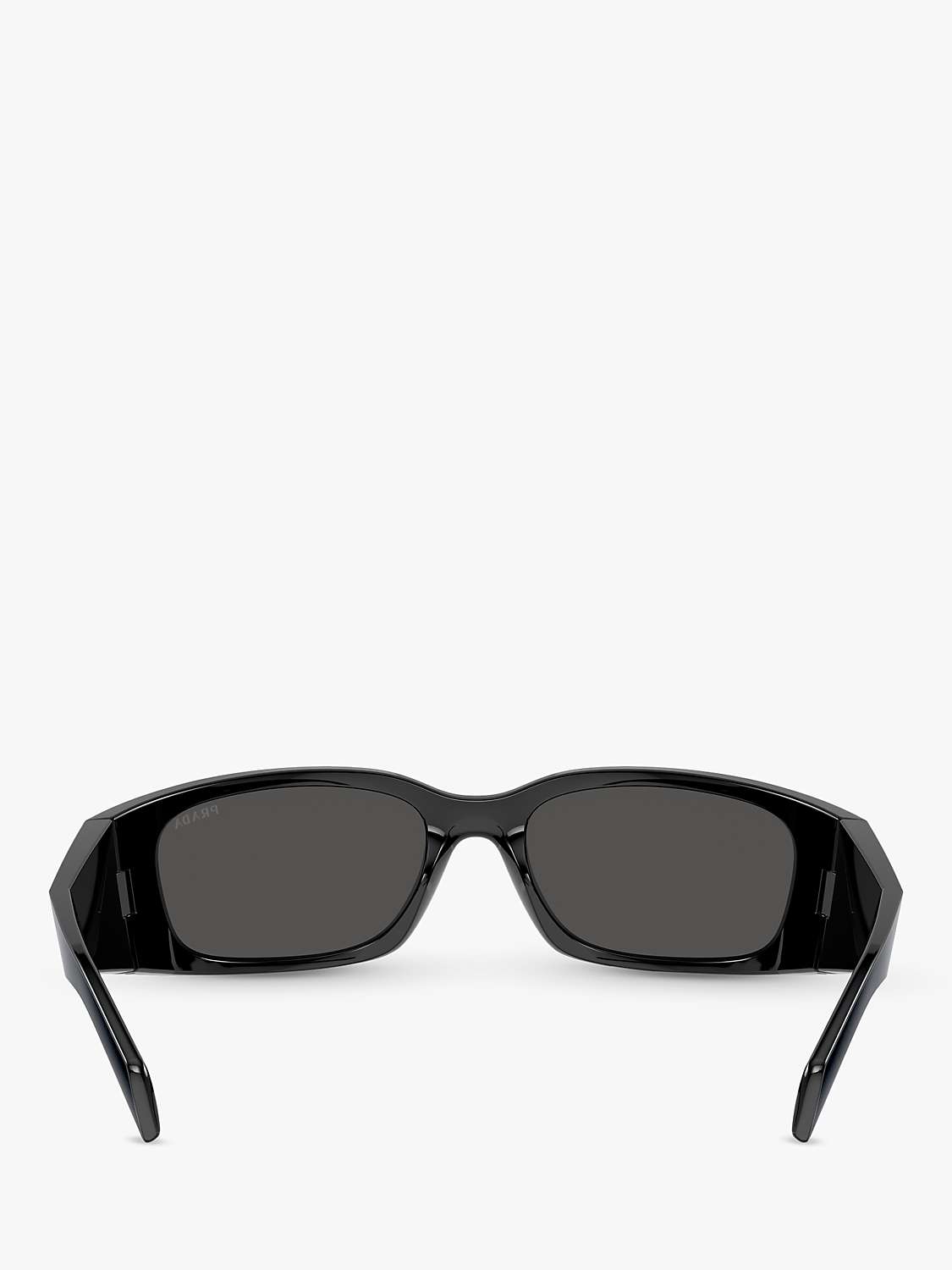 Buy Prada PR A14S Women's Wrap Sunglasses, Black/Grey Online at johnlewis.com
