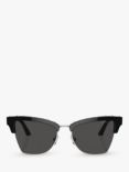 Jimmy Choo JC5014 Women's Cat's Eye Sunglasses, Black/Grey