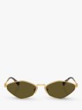 Miu Miu MU 56ZS Women's Irregular Sunglasses, Gold