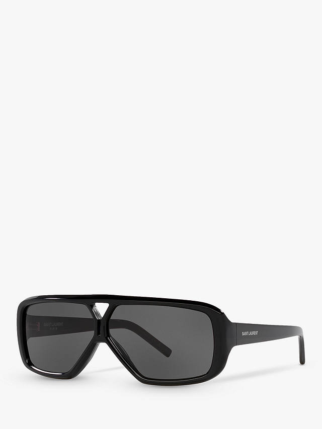 Yves Saint Laurent YS000434 Women's Rectangular Sunglasses, Black