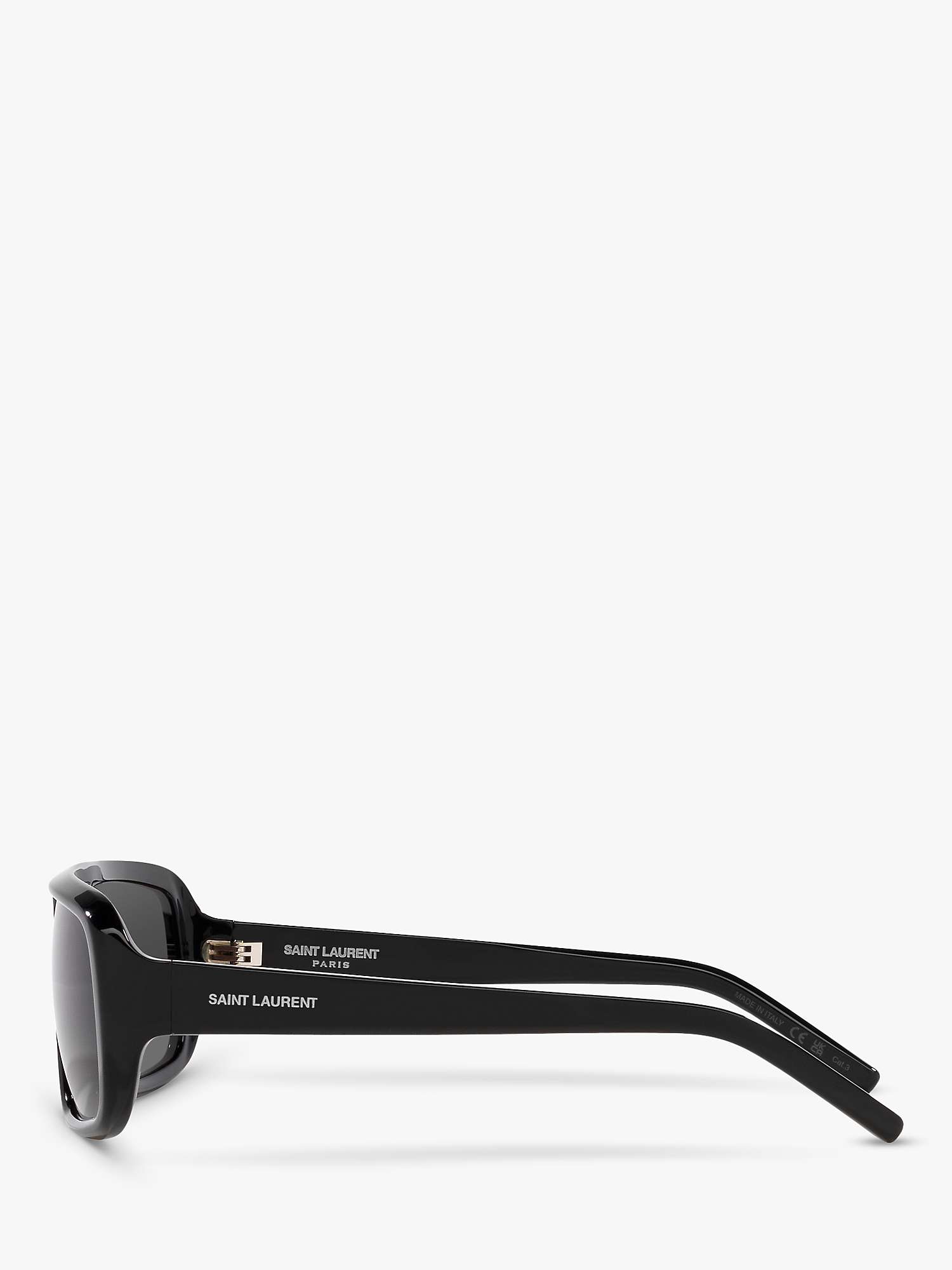 Buy Yves Saint Laurent YS000434 Women's Rectangular Sunglasses, Black Online at johnlewis.com