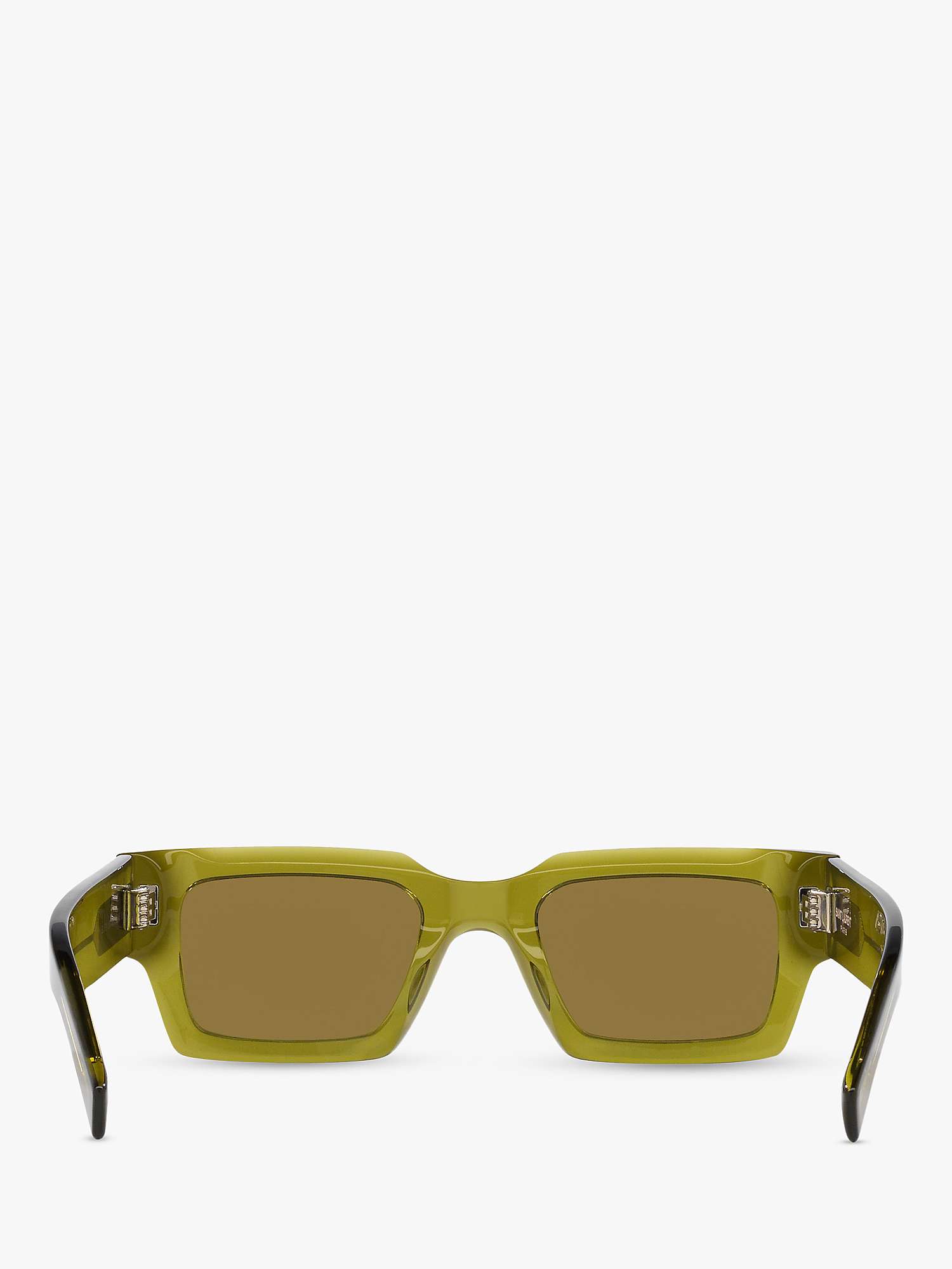 Buy Yves Saint Laurent YS000459 Unisex Rectangular Sunglasses, Green/Brown Online at johnlewis.com