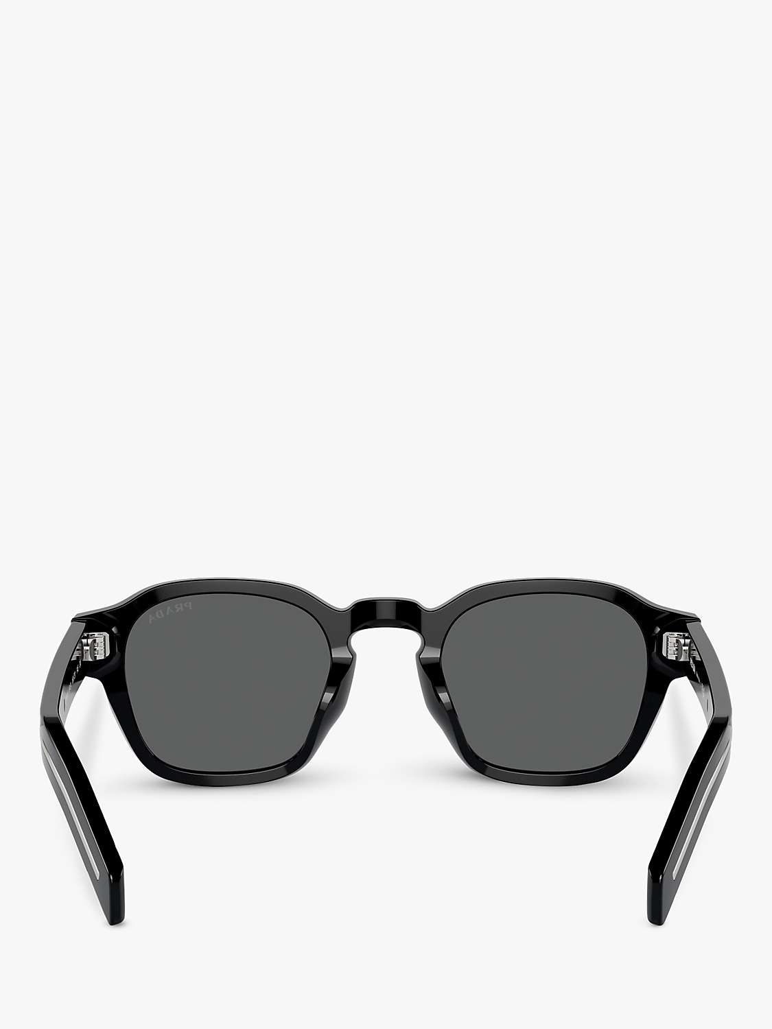 Buy Prada PR A16S Men's Phantos Sunglasses, Black/Grey Online at johnlewis.com
