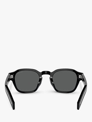 Prada PR A16S Men's Phantos Sunglasses, Black/Grey