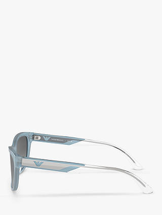 Emporio Armani EA4227U Women's Rectangular Sunglasses, Opaline Azure/ Grey Gradient