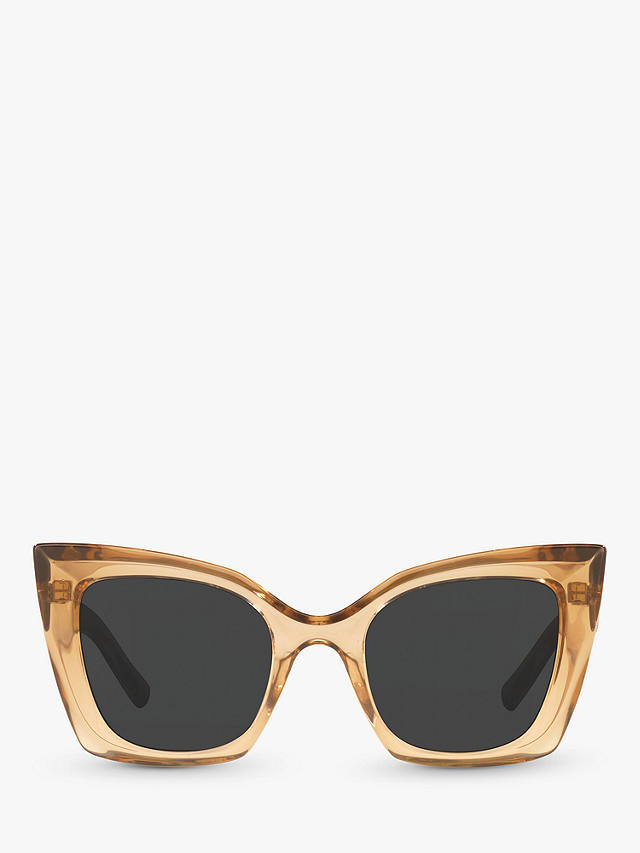 Yves Saint Laurent SL 552 Women's Cat's Eye Sunglasses, Clear Pink/Grey