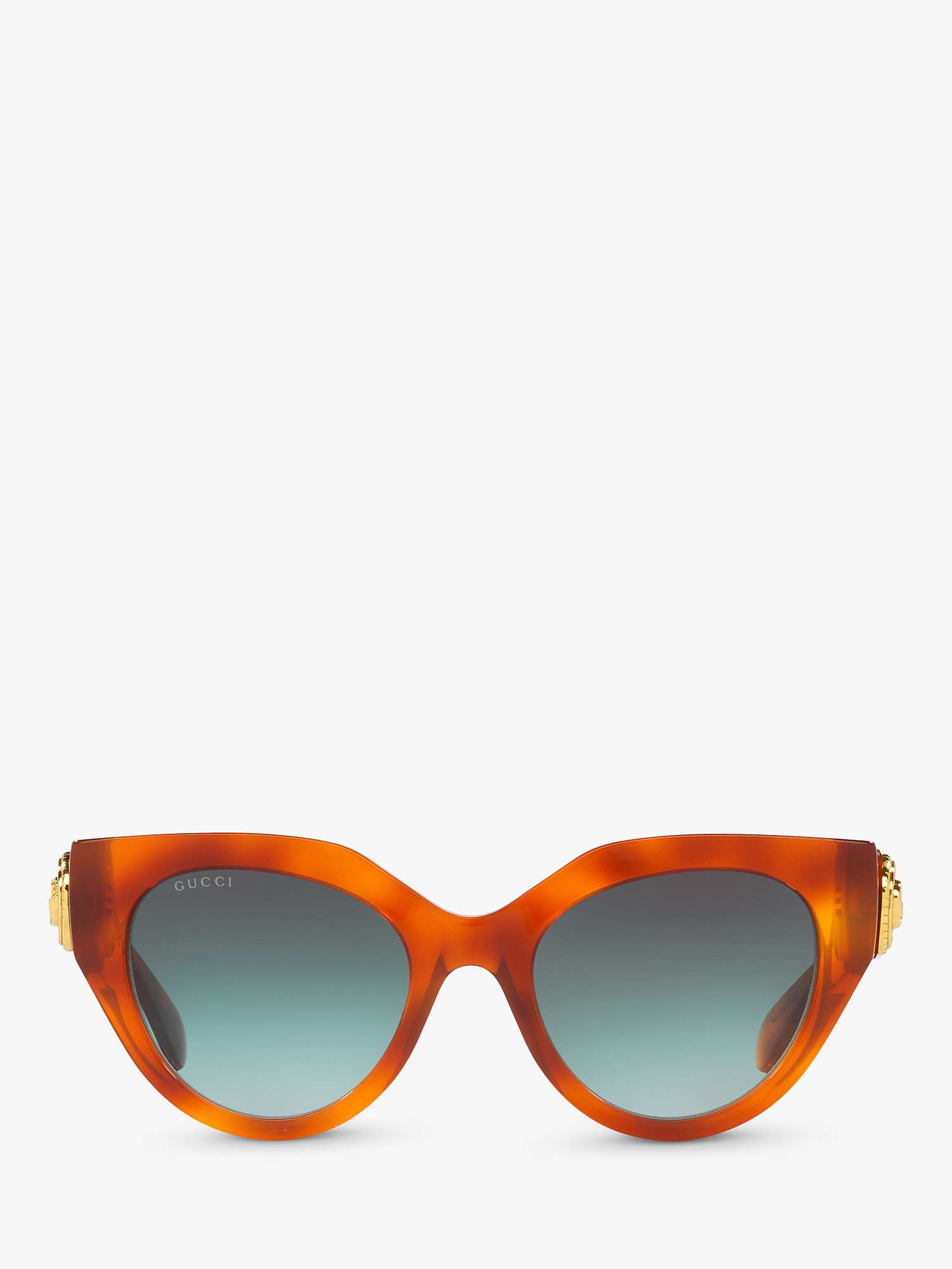 Buy Gucci GG1408S Women's Cat's Eye Sunglasses, Tortoise/Blue Gradient Online at johnlewis.com