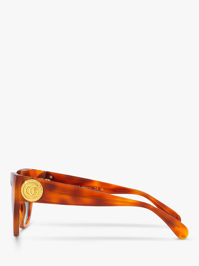 Gucci GG1408S Women's Cat's Eye Sunglasses, Tortoise/Blue Gradient