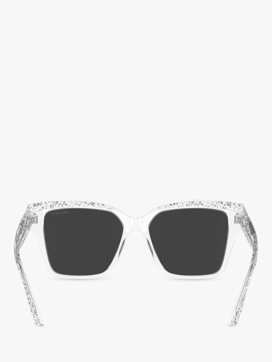 Jimmy Choo JC5003 Women's Square Sunglasses, Crystal Glitter/Silver
