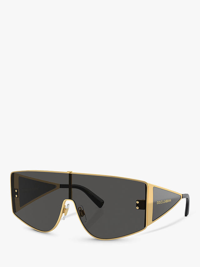 Dolce & Gabbana DG2305 Men's Irregular Sunglasses, Gold/Black