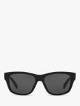Celine CL40249U Men's Rectangular Sunglasses, Shiny Black/Grey