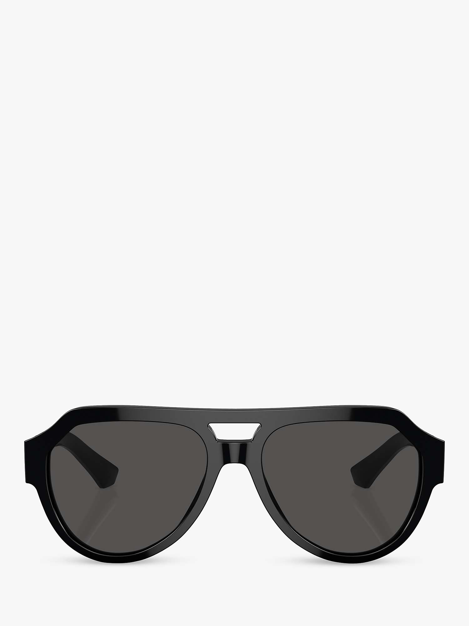 Buy Dolce & Gabbana DG4466 Men's Aviator Sunglasses, Black/Grey Online at johnlewis.com