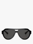 Dolce & Gabbana DG4466 Men's Aviator Sunglasses, Black/Grey