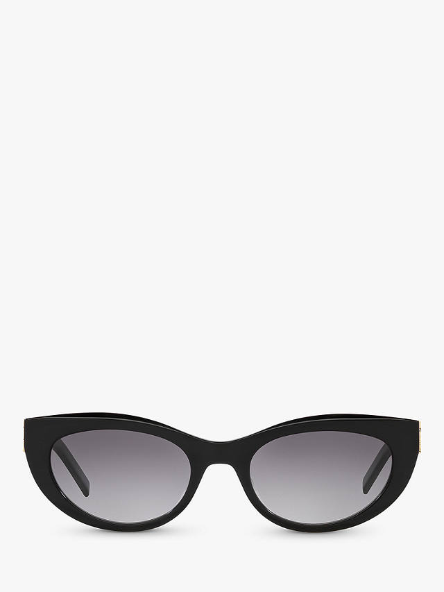Yves Saint Laurent YS000478 Women's Oval Sunglasses, Black/Grey